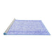 Sideview of Machine Washable Abstract Blue Contemporary Rug, wshcon460blu