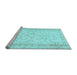 Sideview of Machine Washable Abstract Light Blue Contemporary Rug, wshcon460lblu