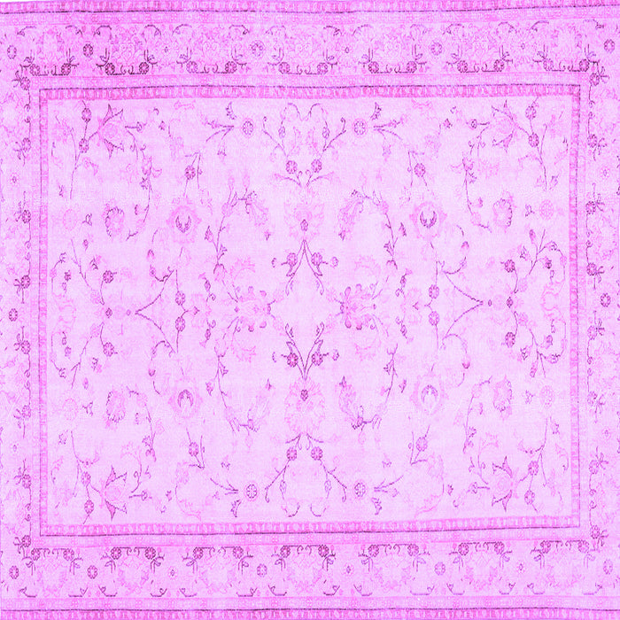 Square Abstract Purple Contemporary Rug, con460pur