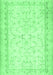 Machine Washable Abstract Emerald Green Contemporary Area Rugs, wshcon460emgrn