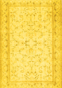 Abstract Yellow Contemporary Rug, con460yw