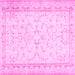 Square Abstract Pink Contemporary Rug, con460pnk