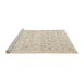 Serging Thickness of Machine Washable Contemporary Wheat Beige Rug, wshcon461