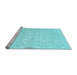 Sideview of Machine Washable Abstract Light Blue Contemporary Rug, wshcon461lblu