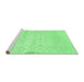 Sideview of Machine Washable Abstract Emerald Green Contemporary Area Rugs, wshcon461emgrn