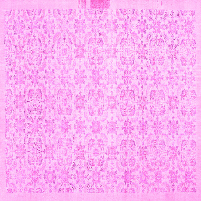 Square Abstract Pink Contemporary Rug, con461pnk