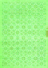 Abstract Green Contemporary Rug, con461grn