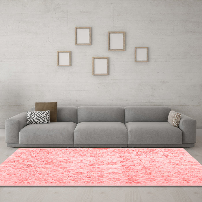 Contemporary Red Washable Rugs