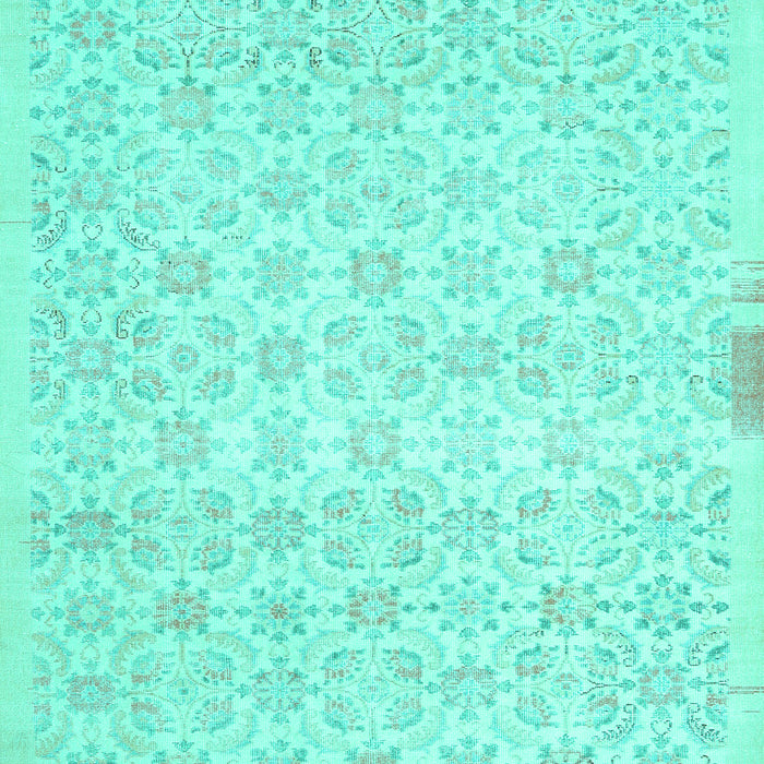 Abstract Turquoise Contemporary Rug, con461turq