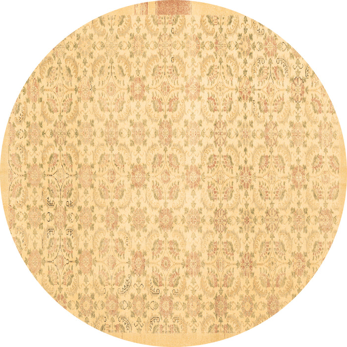 Round Machine Washable Abstract Brown Contemporary Rug, wshcon461brn