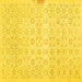 Square Abstract Yellow Contemporary Rug, con461yw