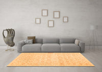 Machine Washable Abstract Orange Contemporary Rug, wshcon461org