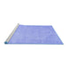 Sideview of Machine Washable Abstract Blue Contemporary Rug, wshcon462blu