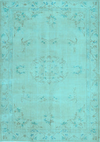 Abstract Light Blue Contemporary Rug, con462lblu