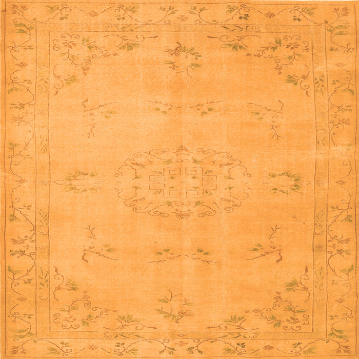 Serging Thickness of Abstract Orange Contemporary Rug, con462org