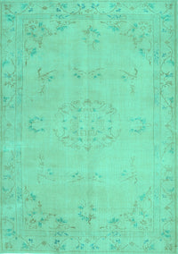 Abstract Turquoise Contemporary Rug, con462turq