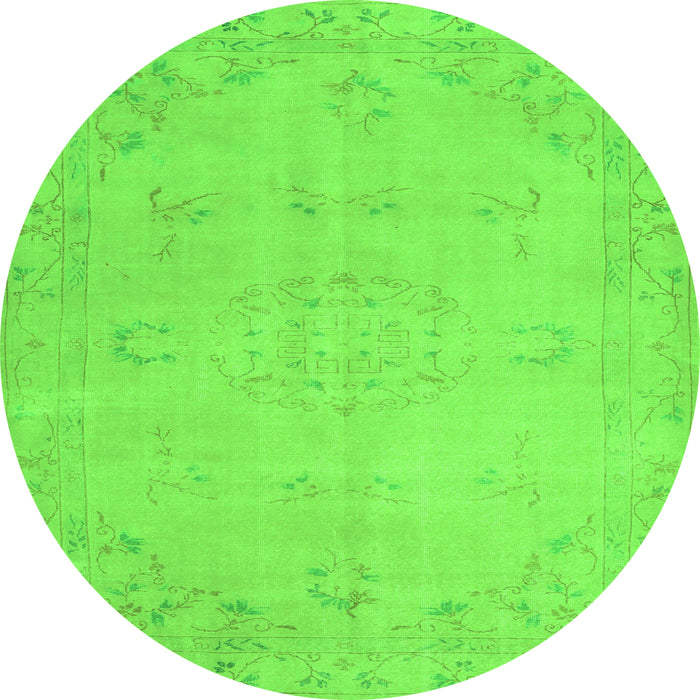 Square Abstract Green Contemporary Rug, con462grn