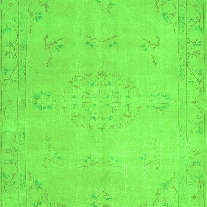 Serging Thickness of Machine Washable Abstract Green Contemporary Area Rugs, wshcon462grn