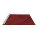 Sideview of Machine Washable Abstract Brown Contemporary Rug, wshcon463brn