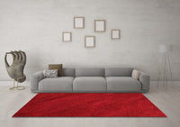 Machine Washable Abstract Red Contemporary Rug, wshcon463red