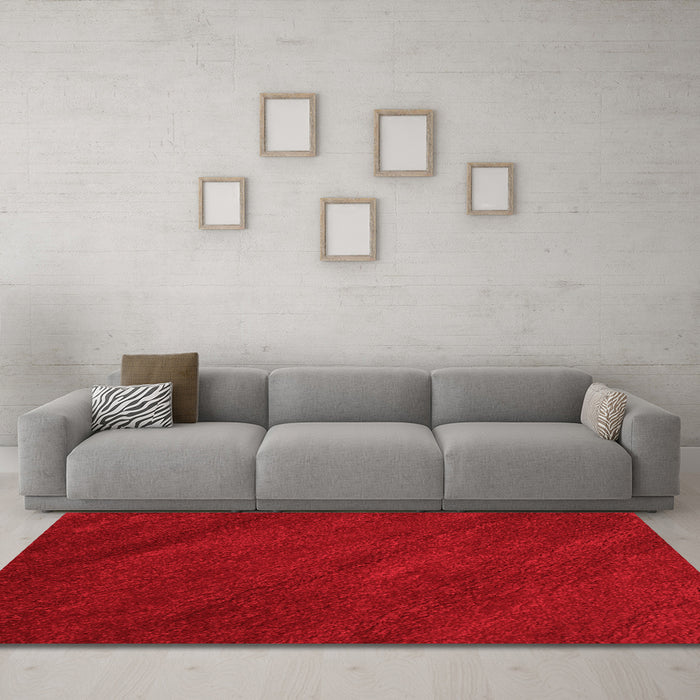 Contemporary Red Washable Rugs