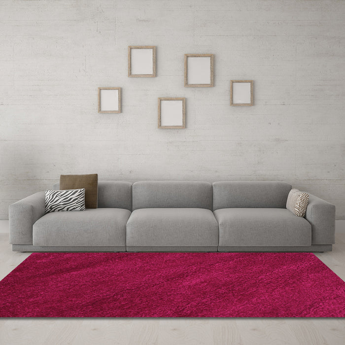 Machine Washable Abstract Pink Contemporary Rug in a Living Room, wshcon463pnk