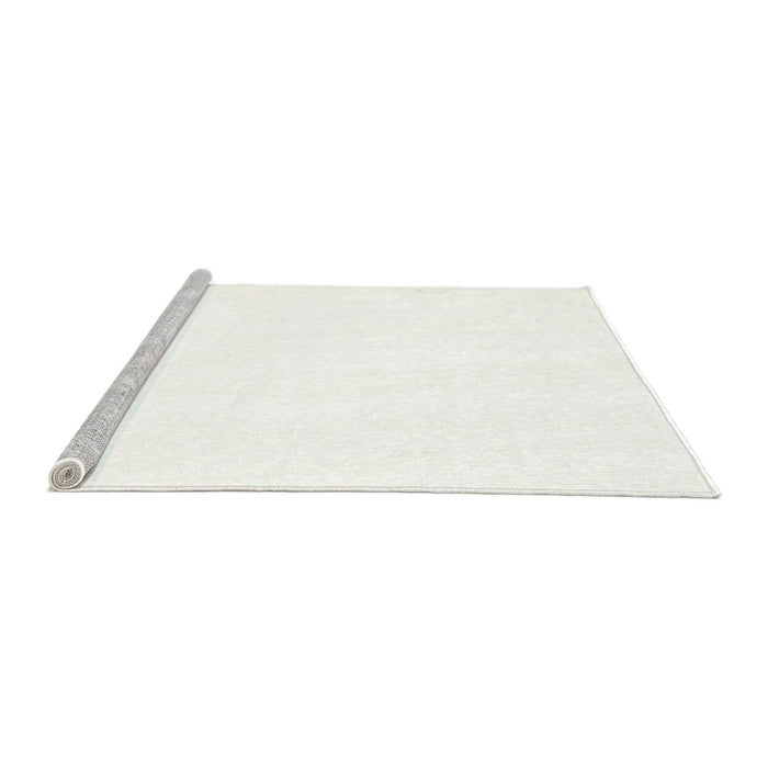 Serging Thickness of Machine Washable Contemporary Ivory White Rug, wshcon464