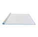 Sideview of Machine Washable Solid Blue Modern Rug, wshcon464blu