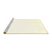 Sideview of Machine Washable Solid Yellow Modern Rug, wshcon464yw