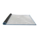 Sideview of Solid Blue Modern Rug, con464blu