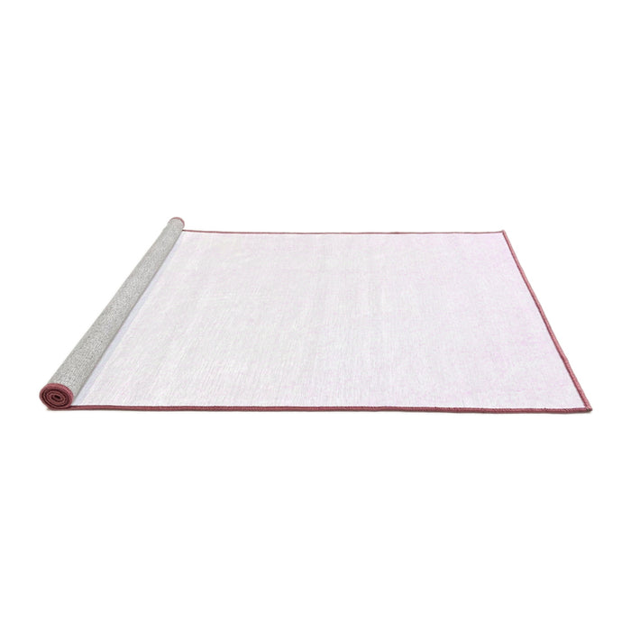 Sideview of Machine Washable Solid Pink Modern Rug, wshcon464pnk