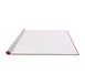 Sideview of Machine Washable Solid Pink Modern Rug, wshcon464pnk