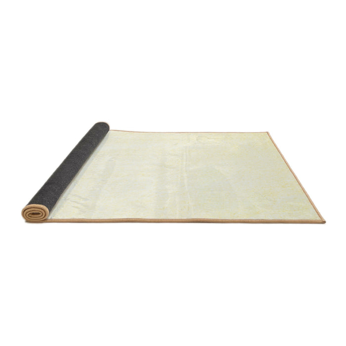 Sideview of Solid Yellow Modern Rug, con464yw