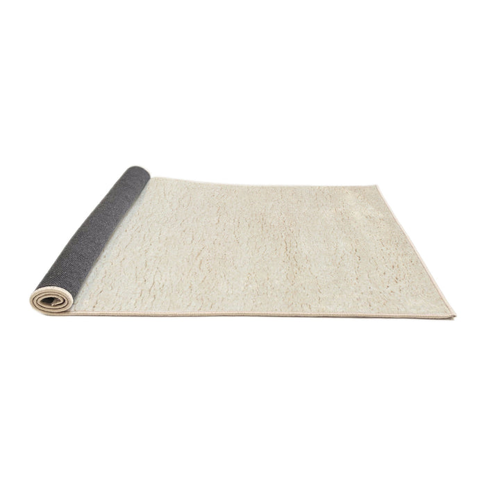 Thickness of Contemporary Blanched Almond Beige Solid Rug, con465