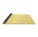 Sideview of Solid Yellow Modern Rug, con465yw