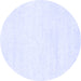 Round Solid Blue Modern Rug, con465blu