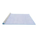 Sideview of Machine Washable Solid Blue Modern Rug, wshcon465blu