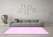Machine Washable Solid Pink Modern Rug in a Living Room, wshcon465pnk