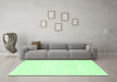 Machine Washable Solid Emerald Green Modern Area Rugs in a Living Room,, wshcon465emgrn