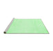 Sideview of Machine Washable Solid Emerald Green Modern Area Rugs, wshcon465emgrn