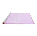 Sideview of Machine Washable Solid Purple Modern Area Rugs, wshcon465pur