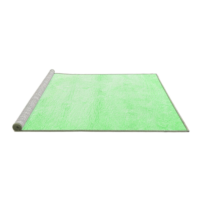 Sideview of Machine Washable Solid Emerald Green Modern Area Rugs, wshcon466emgrn