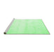 Sideview of Machine Washable Solid Emerald Green Modern Area Rugs, wshcon466emgrn