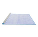 Sideview of Machine Washable Solid Blue Modern Rug, wshcon466blu