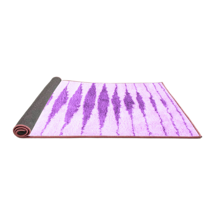 Sideview of Solid Purple Modern Rug, con467pur