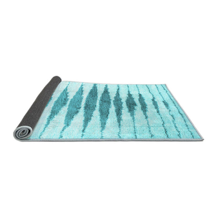 Sideview of Solid Light Blue Modern Rug, con467lblu