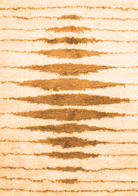 Solid Orange Modern Rug, con467org