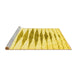 Sideview of Machine Washable Solid Yellow Modern Rug, wshcon467yw