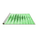 Sideview of Machine Washable Solid Emerald Green Modern Area Rugs, wshcon467emgrn