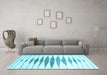 Machine Washable Solid Light Blue Modern Rug in a Living Room, wshcon467lblu
